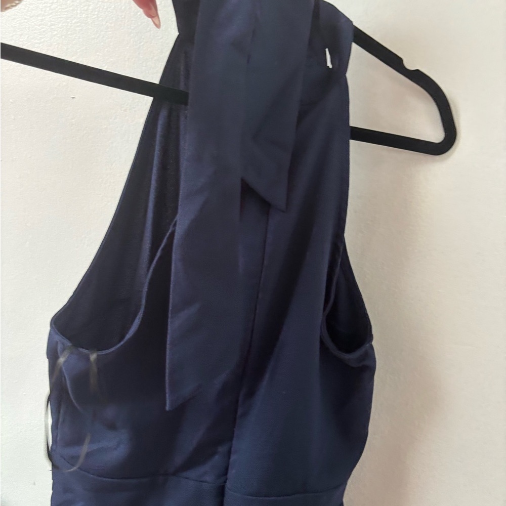 Shein Navy Halter Jumpsuit - Picture 2 of 3